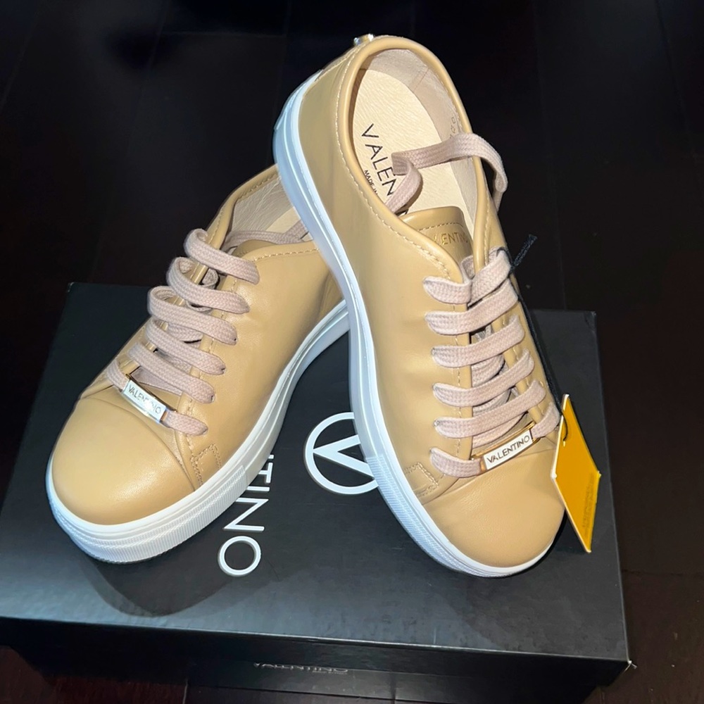 Valentino by Mario Valentino Dalia embossed leather sneakers